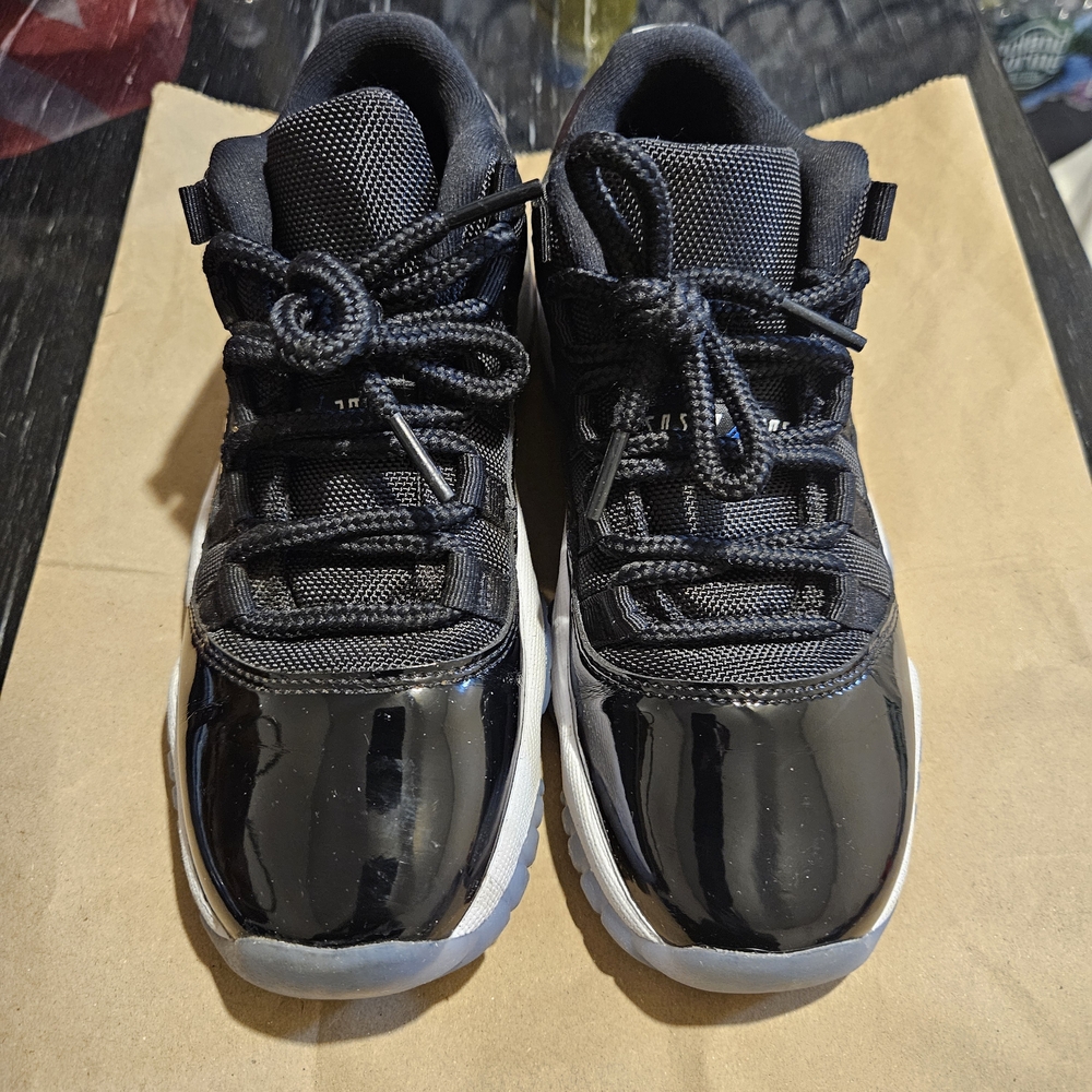 Retro Jordan 11 Kids Black and White Sneakers